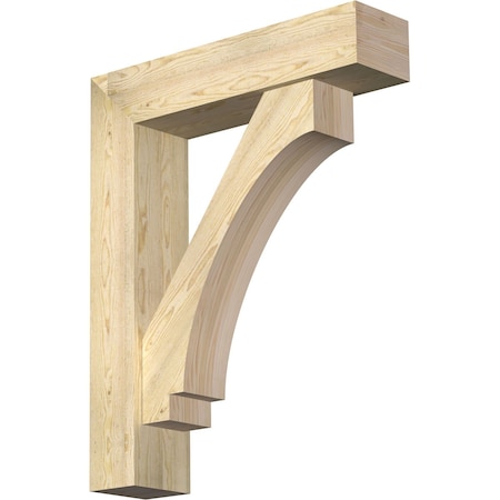 Ekena Millwork Imperial Block Rough Sawn Bracket w/ Offset Brace, Douglas Fir, 8"W x 34"D x 42"H BKT0806X34X42IMP05RDF